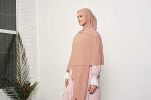 Caramel Dubai Silketørklæde Hijab | Blød tyrkisk stil Hijab | Muslimah slid | Muslimske kvinder beklædning | Muslimah Hijab | Sjal | Hijab Mode