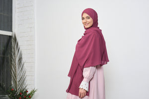 Pastel Fuchsia Dubai Silk Scarf Hijab | Soft Turkish Style Hijab | Muslimah Wear |Muslim Women Clothing |Muslimah Hijab |Shawl|Hijab Fashion