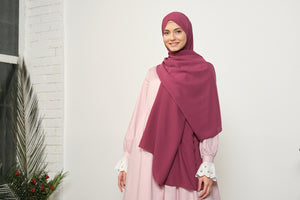 Pastel Fuchsia Dubai Silk Scarf Hijab | Soft Turkish Style Hijab | Muslimah Wear |Muslim Women Clothing |Muslimah Hijab |Shawl|Hijab Fashion