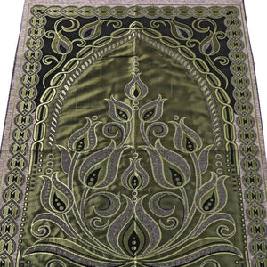 Pink Gold Taffeta Lightweighted Islamic Prayer Rug, Janamaz, Musallah, Sesallah, Sejadah, Carpet, Muslim Seccade, Islam Sajadah - islamicbazaar