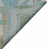 Turquoise Tulip Taffeta Lux Lightweighted Islamic Prayer Rug, Janamaz, Musallah, Sesallah, Sejadah, Carpet, Muslim Seccade, Islam Sajadah