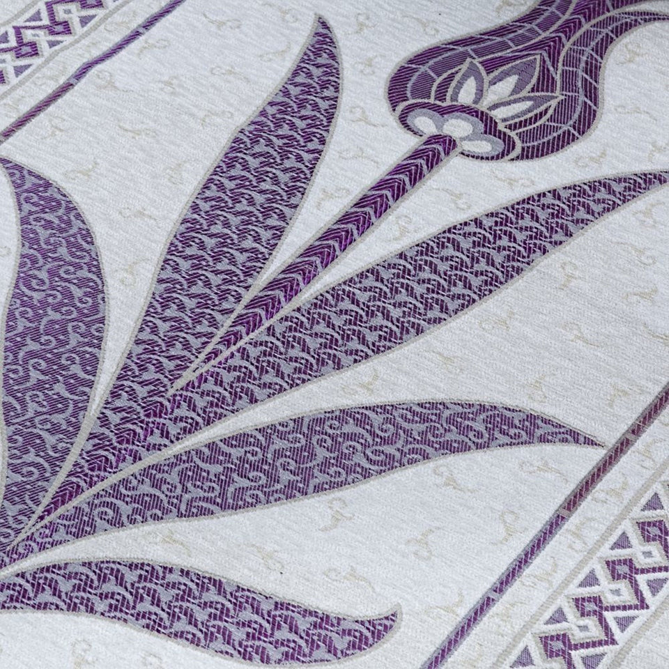 Purple Tulip Taffeta Lux Lightweighted Islamic Prayer Rug, Janamaz, Musallah, Sesallah, Sejadah, Carpet, Muslim Seccade, Islam Sajadah