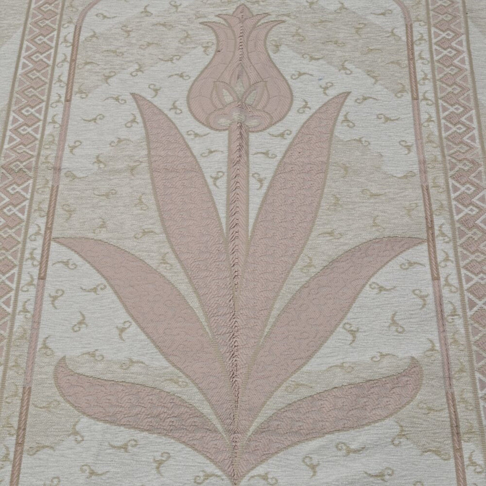 Pink Tulip Taffeta Lux Lightweighted Islamic Prayer Rug, Janamaz, Musallah, Sesallah, Sejadah, Carpet, Muslim Seccade, Islam Sajadah