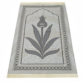 Mink Tulip Taffeta Lux Lightweighted Islamic Prayer Rug, Janamaz, Musallah, Sesallah, Sejadah, Carpet, Muslim Seccade, Islam Sajadah