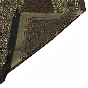 Brown Aslisah Chenille Lightweighted Islamic Prayer Rug, Janamaz, Musallah, Sesallah, Sejadah, Carpet, Muslim Seccade, Islam Sajadah - islamicbazaar