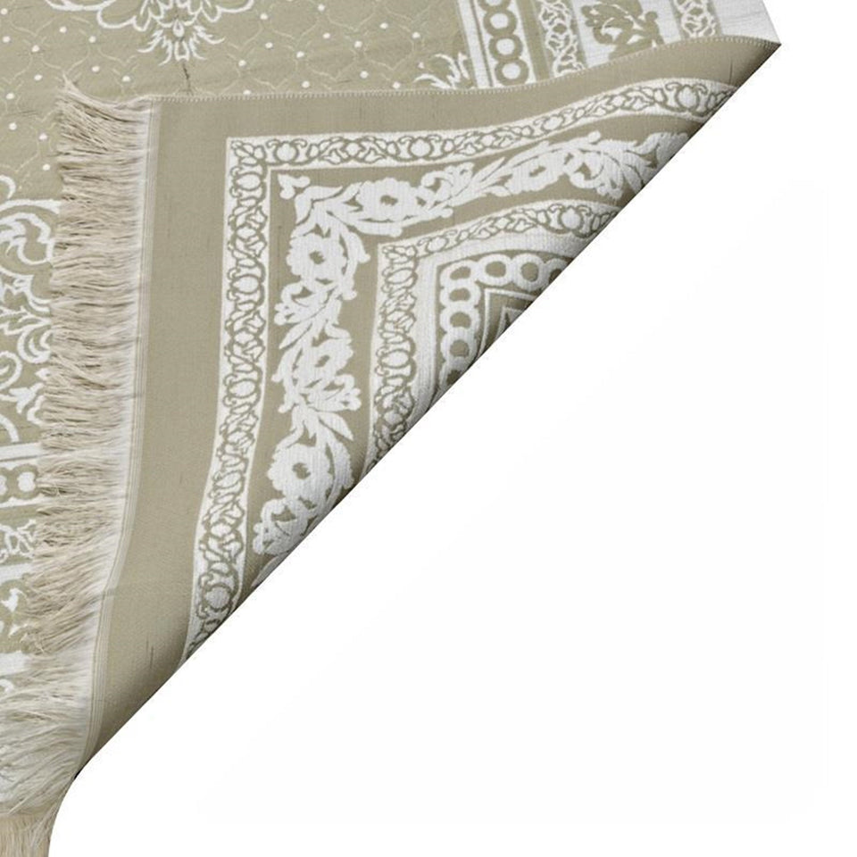 Lux Cotton Khaki Prayer Mat , Dainty Gift, Wedding Gift, Anniversary Gift, Prayer Rug, Dowries Janamaz, Muslim Gifts
