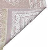 Lux Cotton Pink Prayer Mat , Dainty Gift, Wedding Gift, Anniversary Gift, Prayer Rug, Dowries Janamaz, Muslim Gifts - islamicbazaar