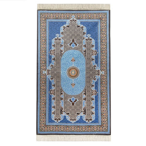 Navy Blue Authentic Prayer Mat | Chenille Sajjada | Lux Musallah | Prayer Rug | Janamaz MVD67