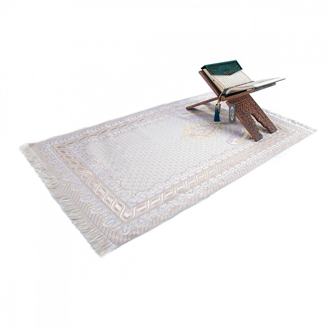 Pink Lux Silk Satin Lightweighted Islamic Prayer Rug, Janamaz, Musallah, Sesallah, Sejadah, Carpet, Muslim Seccade, Islam Sajadah