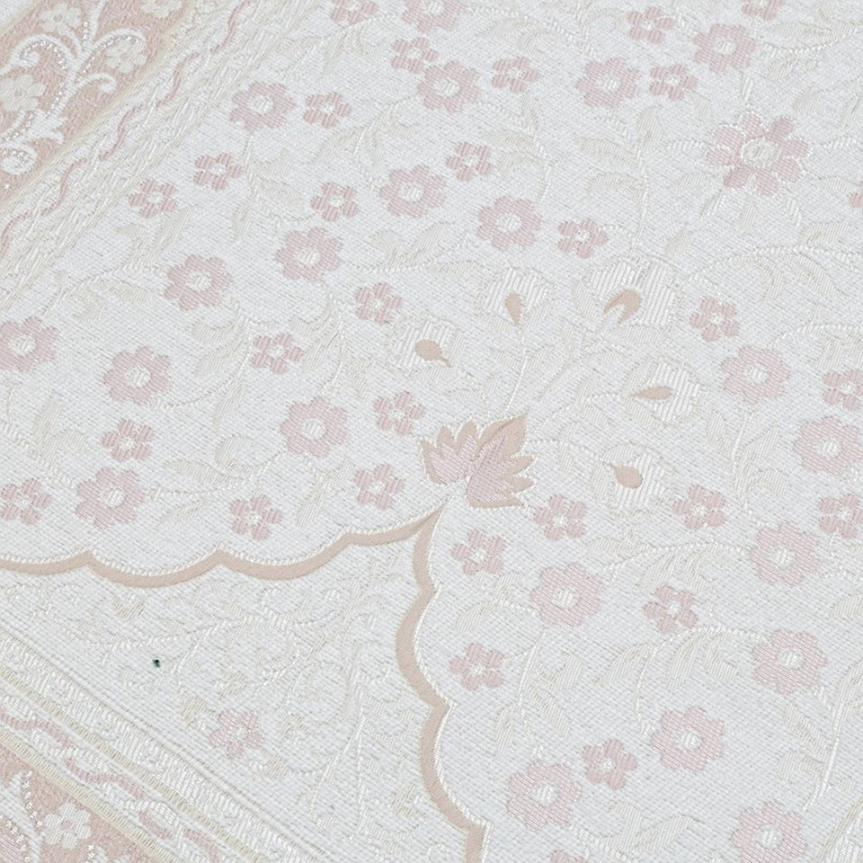 Pink Silvery Tinsel Islamic Prayer Rug, Portable Sejadah, Travel Prayer Rug, Salat, Musallah, Sejadah, Janamaz