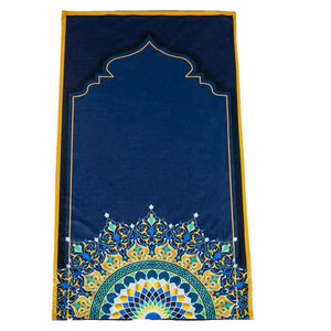 Navy Blue Delux Special Prayer Mat Set Gift | Quran | Sajadah | Pillowcase | Islamic Gift | Personalized Gift | Tasbeeh Sejadah Set