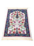 Blue New Ottoman Tiles Prayer Mat, Prayer Mat with Tasbeeh, Prayer Rug, Bohemian Rug, Turkish Rug, Islamic Gift YSLM73