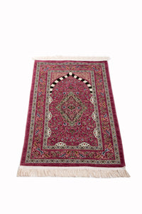 Pink Tulip Garden Prayer Mat, Prayer Mat with Tasbeeh, Prayer Rug, Muslim Janamaz, Namaz Rug, Musallah, Islamic Gift