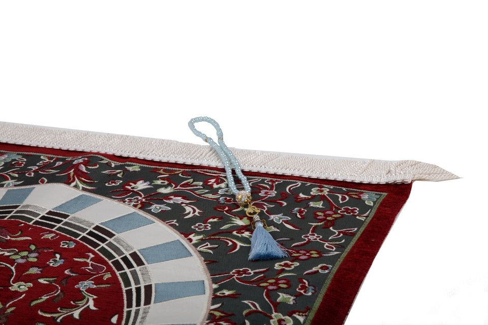 Al Masjid an Nabawi Sejadah, Rawdah Inspired Lux Prayer Mat,  Prophet's Mosque Prayer Rug, Alrawda Janamaz, Rawda, Unique Islamic Gift