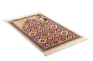 Colorful Square Carpet Sejadah - Lux Prayer Mat - Prayer Rug - Janamaz - Elegant, High Quality, Luxury - A Unique Islamic Gift YSLM39
