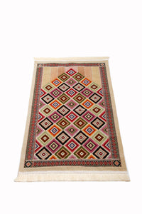 Colorful Square Carpet Sejadah - Lux Prayer Mat - Prayer Rug - Janamaz - Elegant, High Quality, Luxury - A Unique Islamic Gift YSLM39
