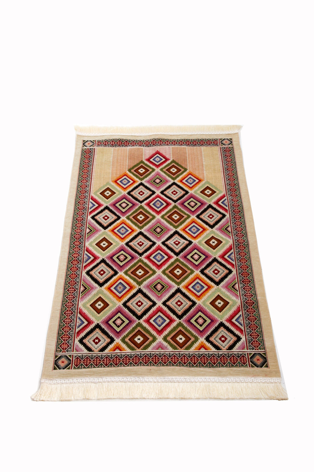Colorful Square Carpet Sejadah - Lux Prayer Mat - Prayer Rug - Janamaz - Elegant, High Quality, Luxury - A Unique Islamic Gift YSLM39