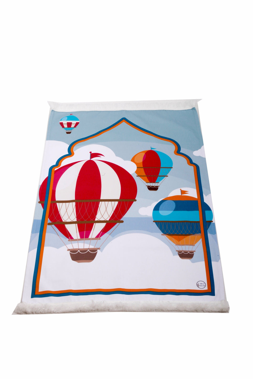 Personalized Prayer Mat for Kids, Hot Air Balloon Islamic Praying Rug for Children, Educational Prayer Mat, Janamaz Muslim Child