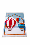 Personalized Prayer Mat for Kids, Hot Air Balloon Islamic Praying Rug for Children, Educational Prayer Mat, Janamaz Muslim Child