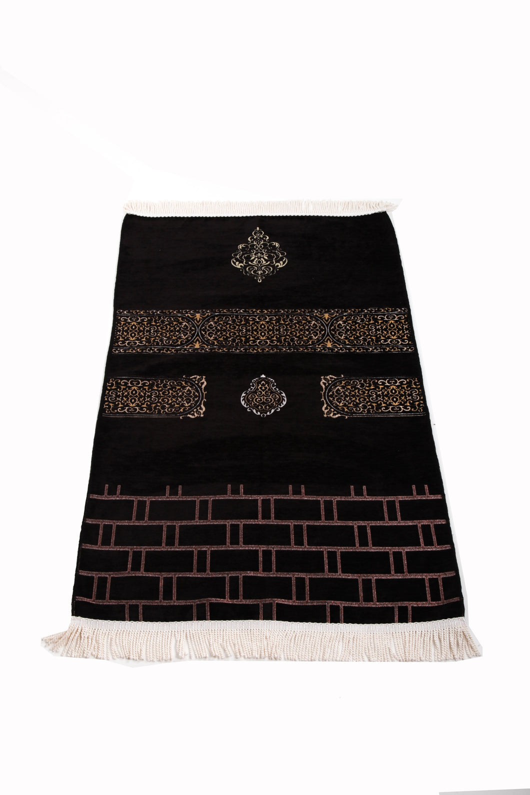 Black Kaaba Curtain Kiswah Sejadah, Prayer Mat, Prayer Rug, Muslim Gifts for Women, Personalized Gift, Eid Gifts, Islamic Home Decor