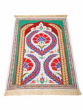 Ottoman Clovers Prayer Mat, Prayer Mat with Tasbeeh, Prayer Rug, Bohemian Rug, Turkish Rug, Islamic Gift YSLM77 - islamicbazaar