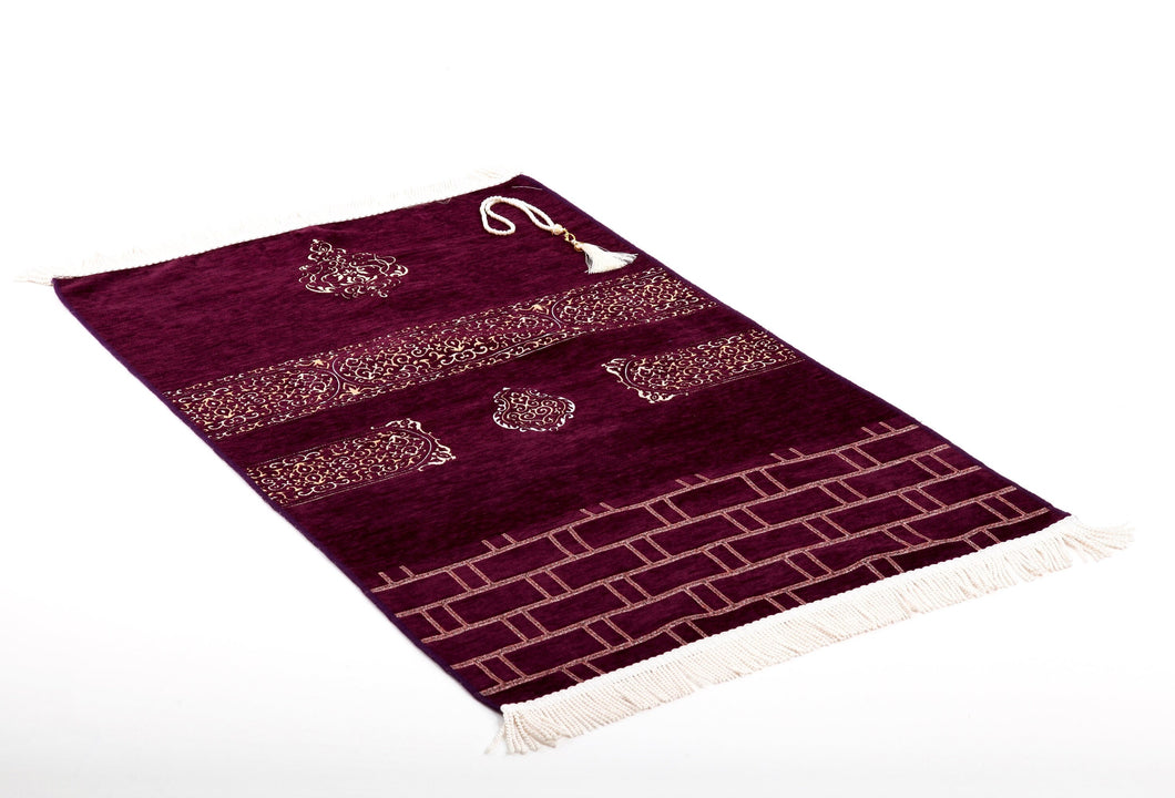 Purple Kaaba Curtain Kiswah Sejadah, Prayer Mat, Prayer Rug, Muslim Gifts for Women, Personalized Gift, Eid Gifts, Islamic Home Decor