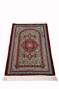 Red Flower Bouquet Prayer Mat, Prayer Mat with Tasbeeh, Prayer Rug, Mat Namaz Salat, Sajadah Cantik , Islamic Gifts YSLM63