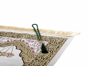Yellow Palace Prayer Mat, Prayer Mat with Tasbeeh, Prayer Rug, Bohemian Rug, Turkish Rug, Islamic Gift YSLM78