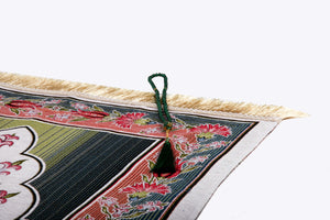 Ottoman Tile Motif Prayer Mat, Prayer Mat with Tasbeeh, Prayer Rug, Muslim Janamaz, Bohemian Rug, Turkish Rug, Islamic Gift YSLM23