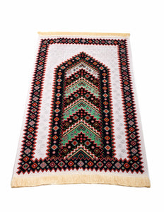 Geometric Minaret Prayer Mat, Prayer Mat with Tasbeeh, Prayer Rug, Muslim Janamaz, Sajjada, Turkish Rug, Islamic Gift YSLM47