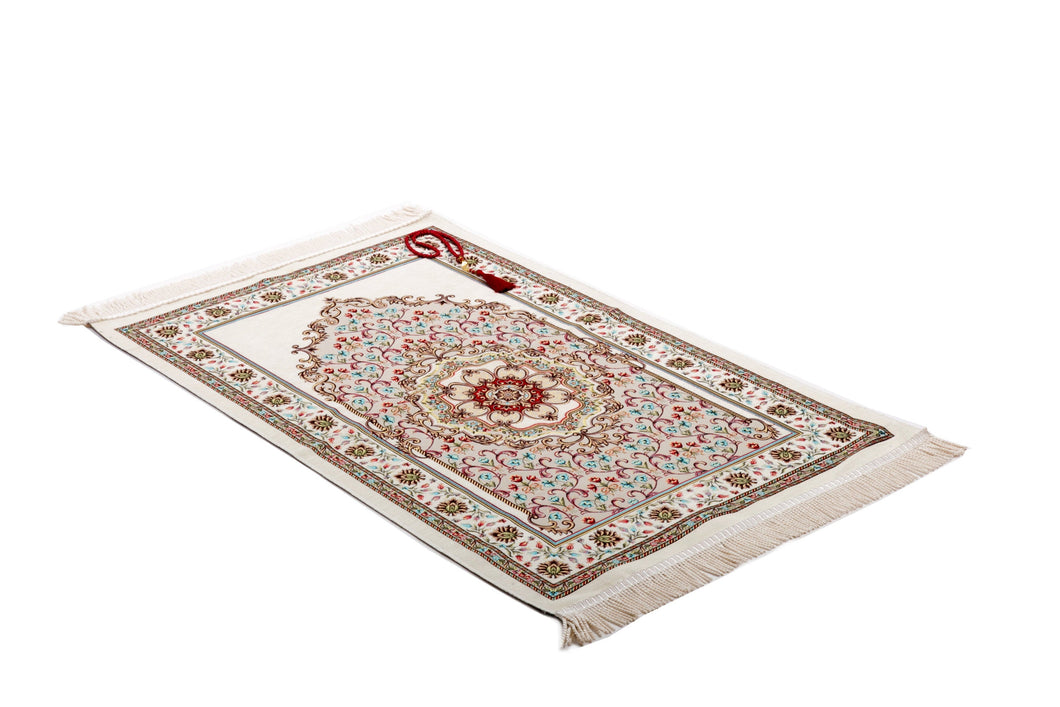 Oriental Design Prayer Mat, Prayer Mat with Tasbeeh, Prayer Rug, Muslim Janamaz, Musallah, Islamic Gift YSLM48 - islamicbazaar