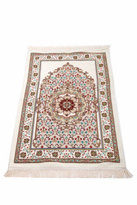 Oriental Design Prayer Mat, Prayer Mat with Tasbeeh, Prayer Rug, Muslim Janamaz, Musallah, Islamic Gift YSLM48 - islamicbazaar