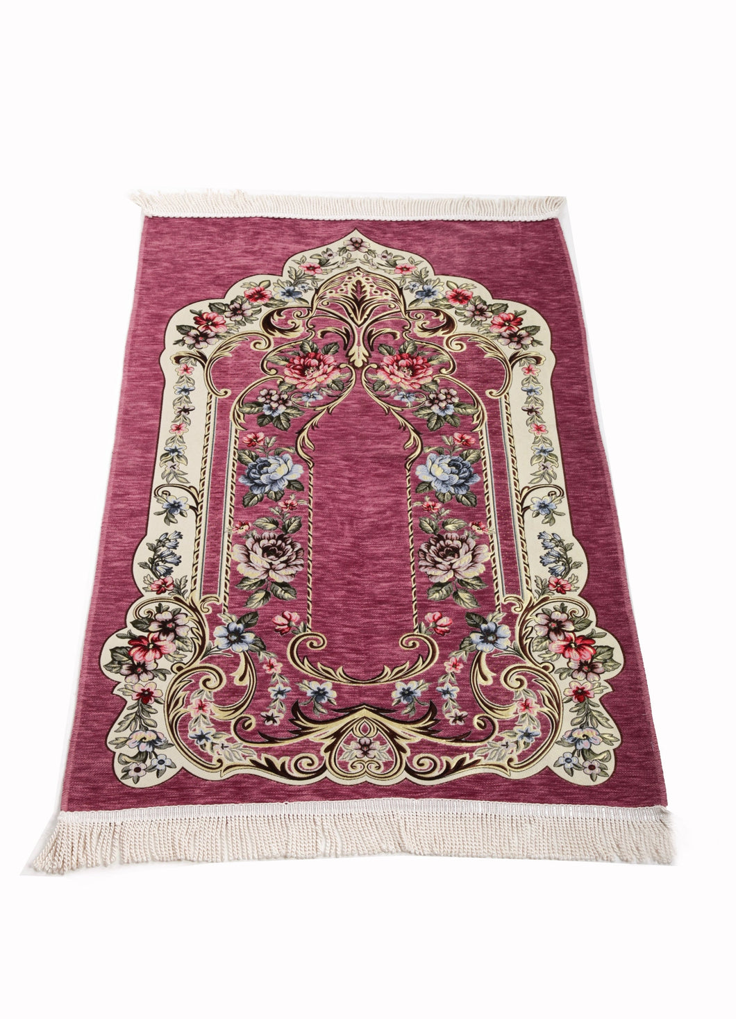 Pink Golden Frame Prayer Mat, Prayer Mat with Tasbeeh, Prayer Rug, Muslim Janamaz, Sajadah Cantik , Islamic Gifts