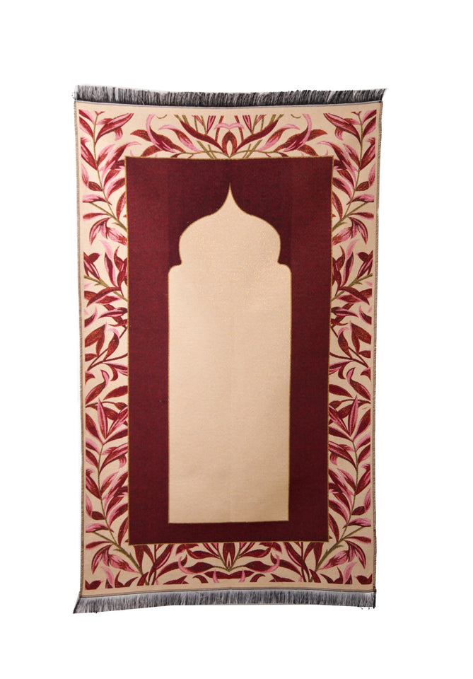 Personalised Prayer Mat Leila | Red Prayer Rug | Gift for Her | Gift for Him | Muslim Janamaz | Custom Name Prayer Mat | Personalized Gift