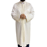 Cream Ecmel Mens Prayer Jubbah, Traditional Anatolian Thobe, Elegant Mens Wear Kurta, Muslim Mens Clothing Plain Disdash, Thawb - islamicbazaar