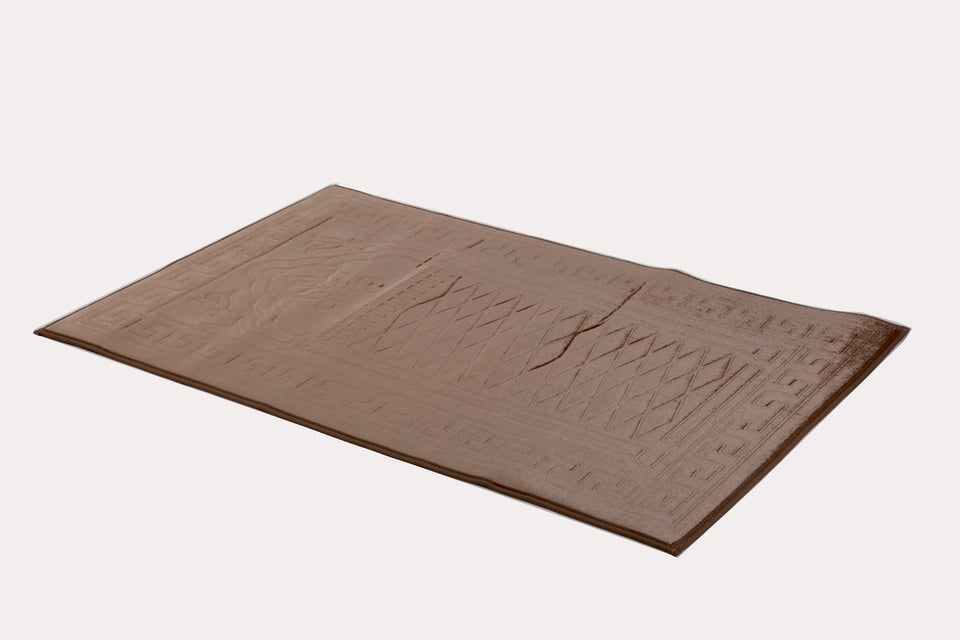 Brown Memory Foam Prayer Rug, Padded Prayer Mat, Sajjada Musalla Janamaz