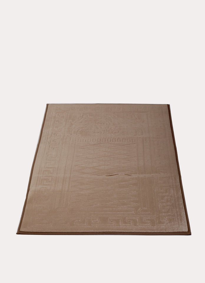 Brown Memory Foam Prayer Rug, Padded Prayer Mat, Sajjada Musalla Janamaz