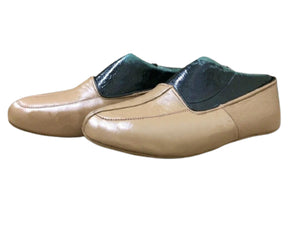 Lux Genuine Leather Milky Brown Feet Warmer with Men Size | Winter Socks |Winter Shoes | Unisex House Slippers | Handmade Leather Socks - islamicbazaar
