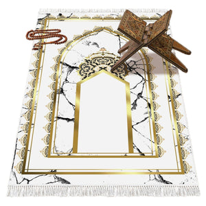 Mekani podstavljeni molitveni tepih Mihrab iz džamije Selimiye | Pamučni sloj Janamaz | Protuklizni podmetač od bambusovog pamuka za molitvu | Islamski pokloni