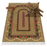 Al Andalus 1 Soft Padded Prayer Rug | Cotton Layer Janamaz | Anti Slip Backing Bamboo Cotton Prayer Mat | Islamic Gifts
