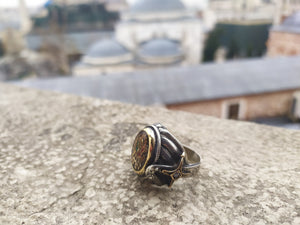 Conquest Ring 002, Ottoman Ring, Fatih Ring, 925 Sterling Silver Mens Ring, Sultan Mehmed Ring, Signet Ring, Sultans Collection Unique Ring