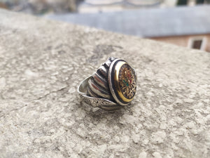 Conquest Ring 002, Ottoman Ring, Fatih Ring, 925 Sterling Silver Mens Ring, Sultan Mehmed Ring, Signet Ring, Sultans Collection Unique Ring