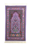 Little Flowers Prayer Mat, Purple Prayer Mat with Tasbeeh, Prayer Rug, Muslim Janamaz, Namaz Rug, Musallah, Islamic Gift