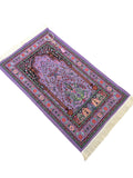 Little Flowers Prayer Mat, Purple Prayer Mat with Tasbeeh, Prayer Rug, Muslim Janamaz, Namaz Rug, Musallah, Islamic Gift
