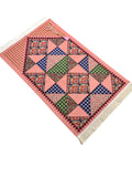 Pink Patch Work Sejadah, Rawdah Inspired Lux Prayer Mat,  Prophet's Mosque Prayer Rug, Alrawda Janamaz, Rawda, Unique Islamic Gift