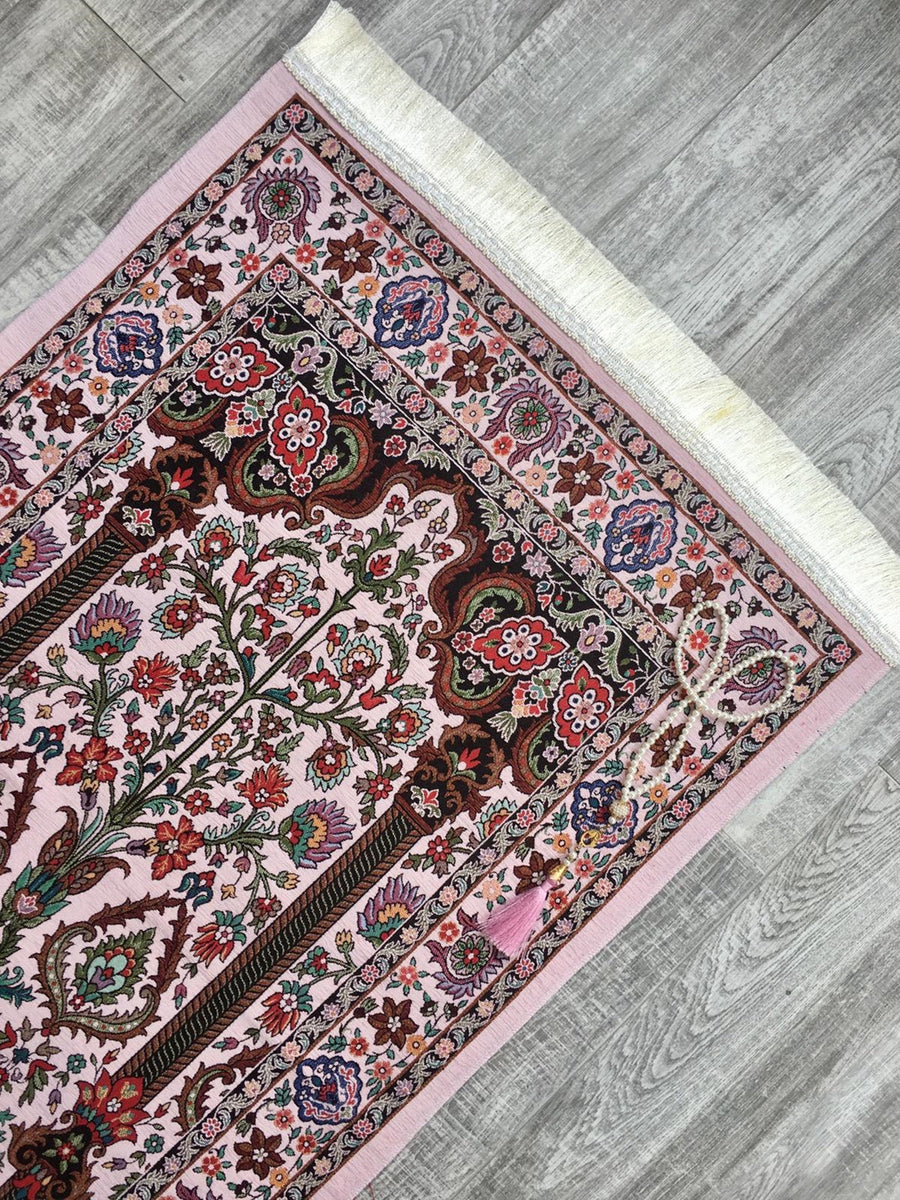 Musalla Rugs Prayer Mat | Ultra Lux Chenille Prayer Rug | Woven Sajdah | Musalla