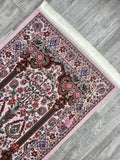 Prayer Mat | Ultra Lux Chenille Prayer Rug | Woven Sajdah | Musalla | Janamaz | Unique Islamic Gift | Pink Ethnic Prayer Mat