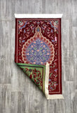 Prayer Mat | Ultra Lux Chenille Prayer Rug | Woven Sajdah | Musalla | Janamaz | Unique Islamic Gift | Red Pomegranate Prayer Mat