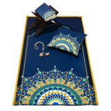 Navy Blue Sajadah Gift Box | Quran | Sajadah | Pillowcase | 33 Bead Pearl Islamic Gift | Personalized Gift | Tasbeeh Sejadah Set