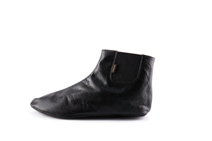Këmbët e zeza lëkure origjinale prej dhie Madhësia e burrave më të ngrohtë, çorape dimri, ngrohje për këmbët, pantofla këpucësh Islam Mest, Khuffain, çorape Wudu, çorape hallall